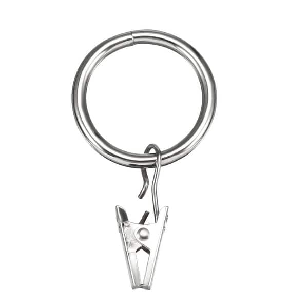 10 Pcs Curtain Clips Rings Drapery Shower Ring with Clips 1.02